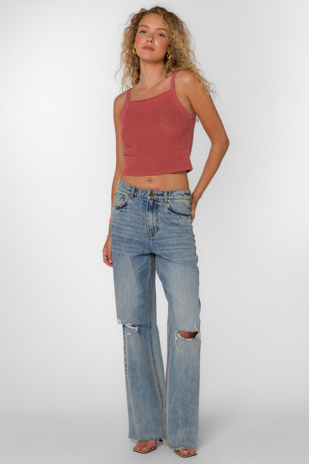 Albany Canyon Rose Tank - Tops - Velvet Heart Clothing