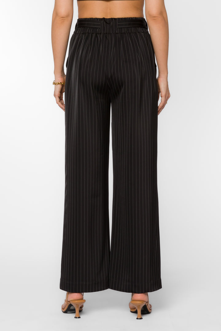 Angeline Black Stripe Pant - Bottoms - Velvet Heart Clothing