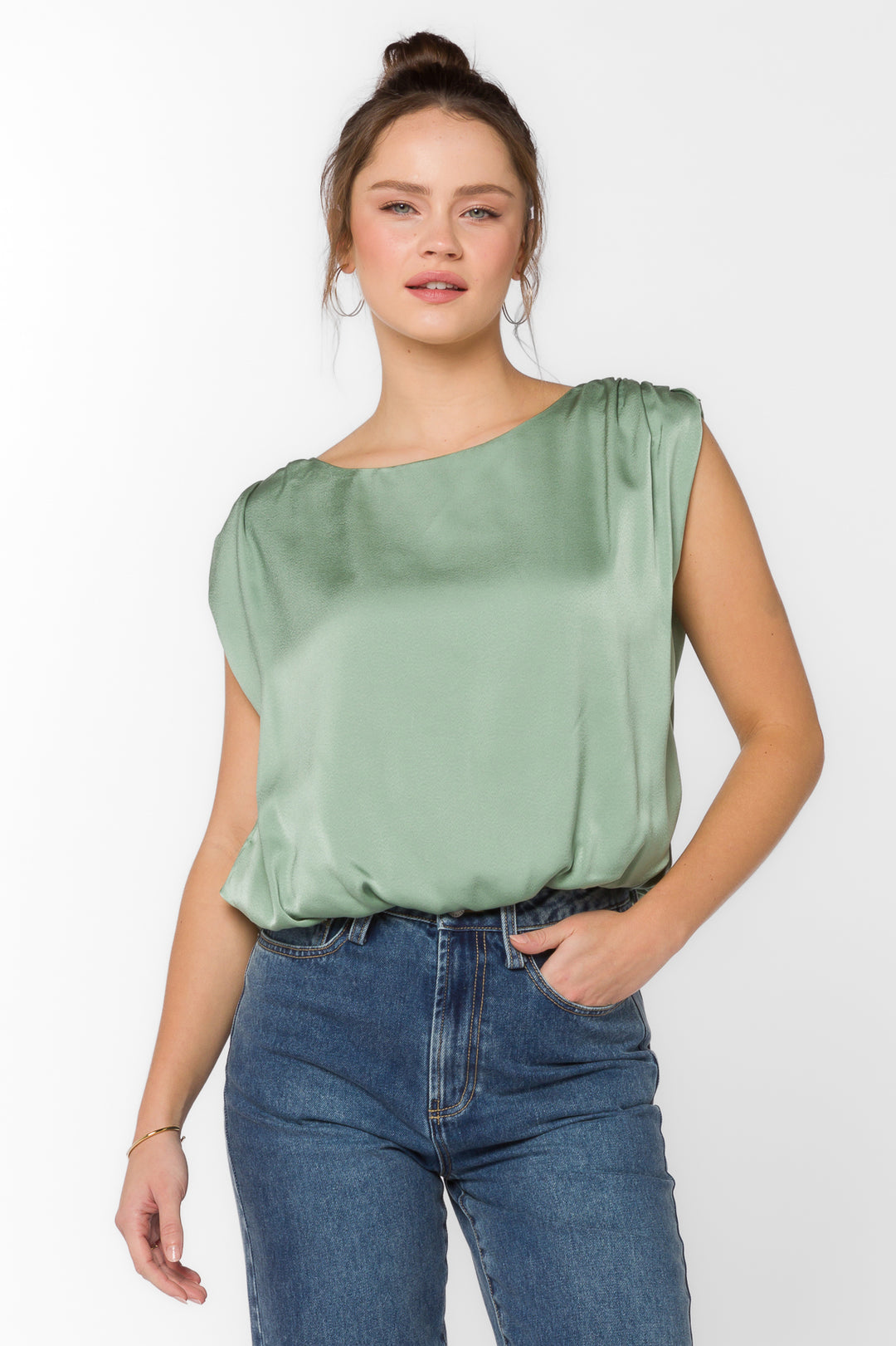 Apollo Tea Leaf Blouse - Tops - Velvet Heart Clothing