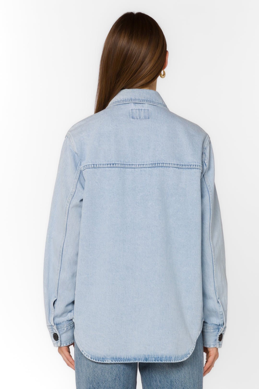 Austin Light Mineral Blue Shirt Jacket - Jackets & Outerwear - Velvet Heart Clothing