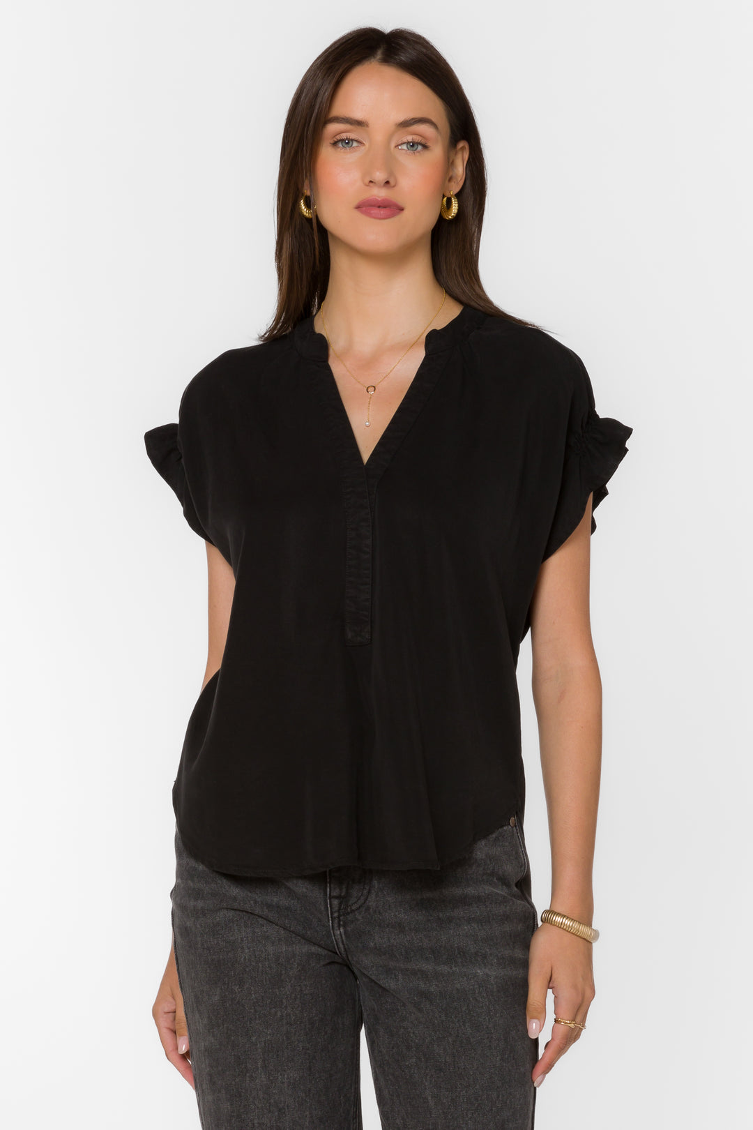 Avery Black Top - Tops - Velvet Heart Clothing