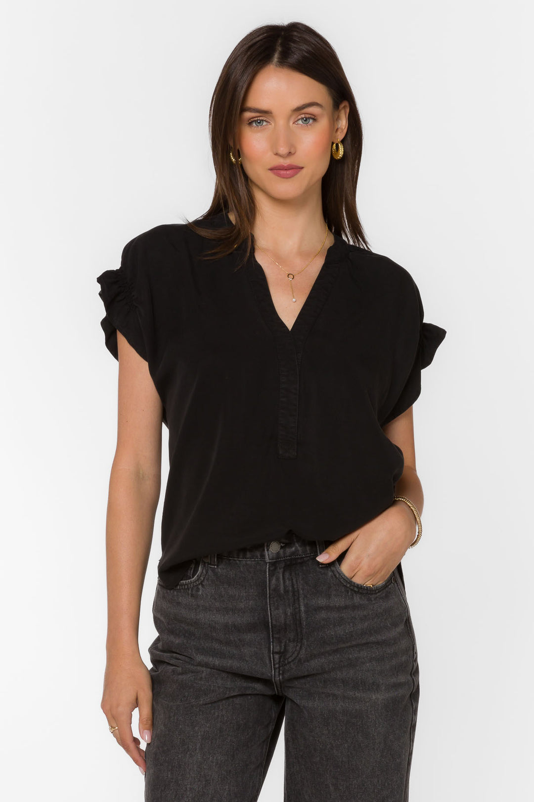 Avery Black Top - Tops - Velvet Heart Clothing