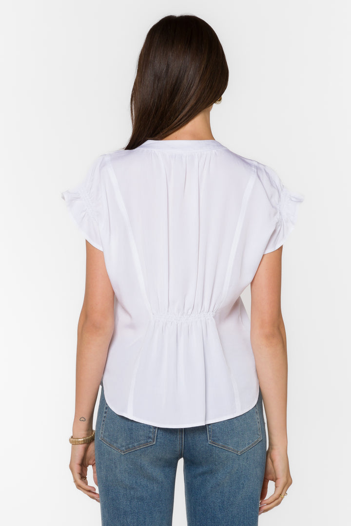 Avery Optic White Top - Tops - Velvet Heart Clothing