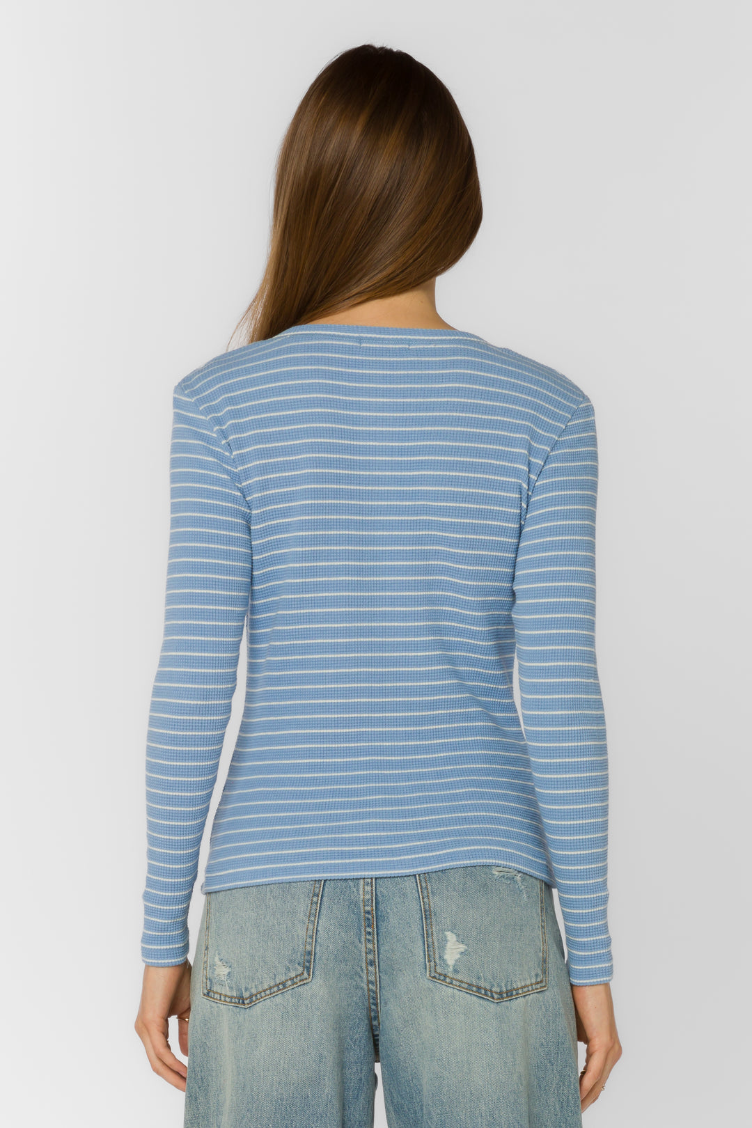 Beasley Periwinkle Stripe Tee