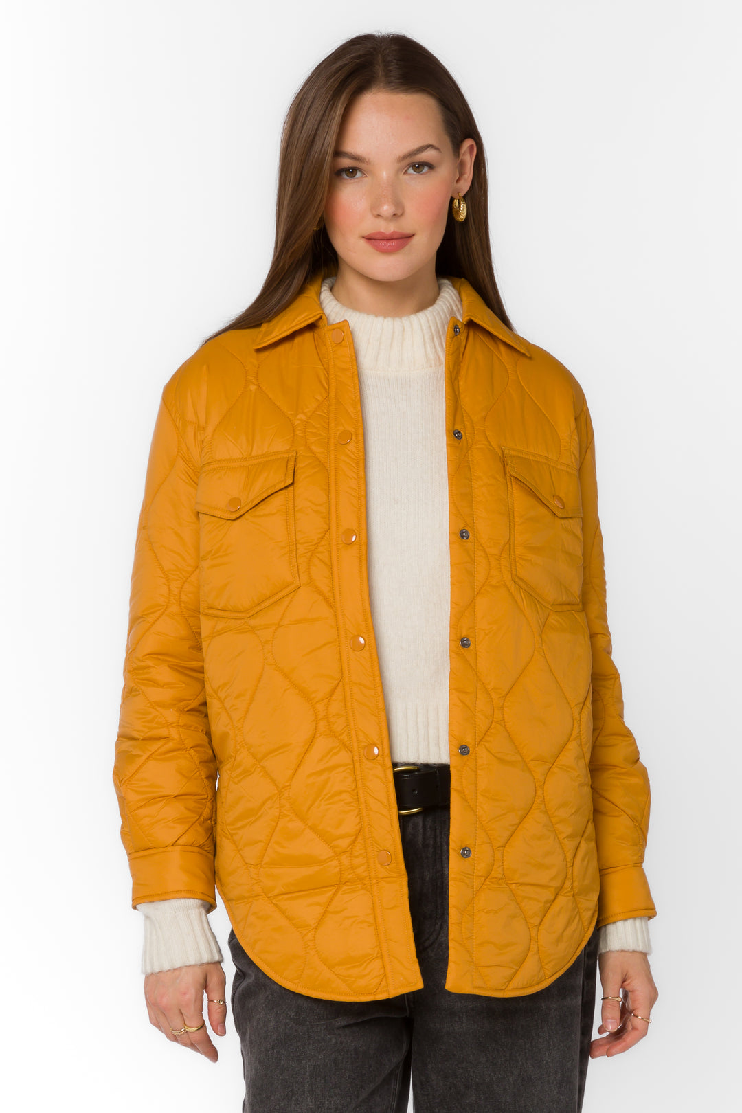 Bella Butterscotch Puffer Jacket - Jackets & Outerwear - Velvet Heart Clothing