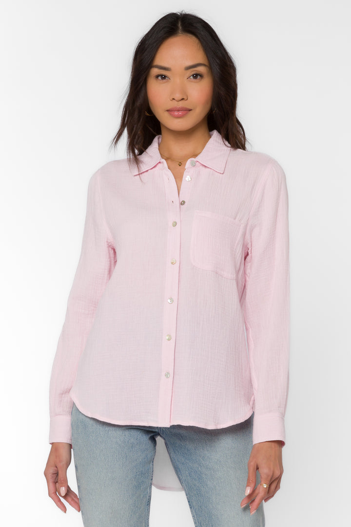 Bennett Pink Mist Shirt - Tops - Velvet Heart Clothing