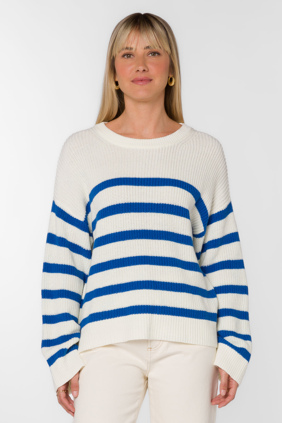 Bridgette Blue Stripe Sweater - Sweaters - Velvet Heart Clothing