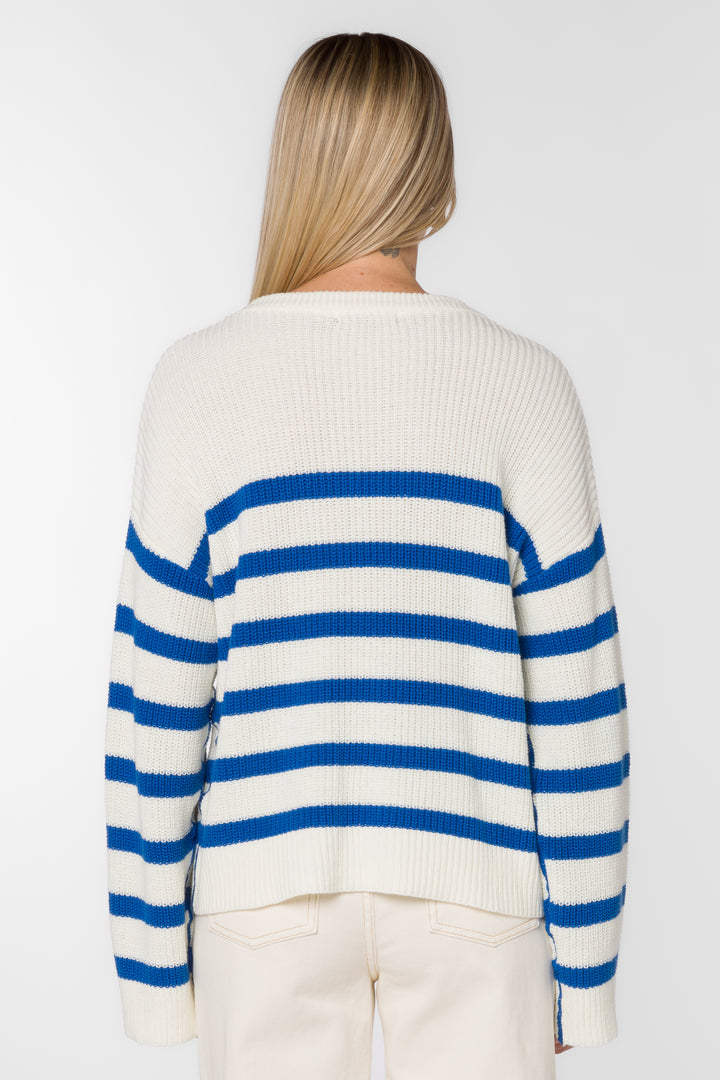 Bridgette Blue Stripe Sweater - Sweaters - Velvet Heart Clothing