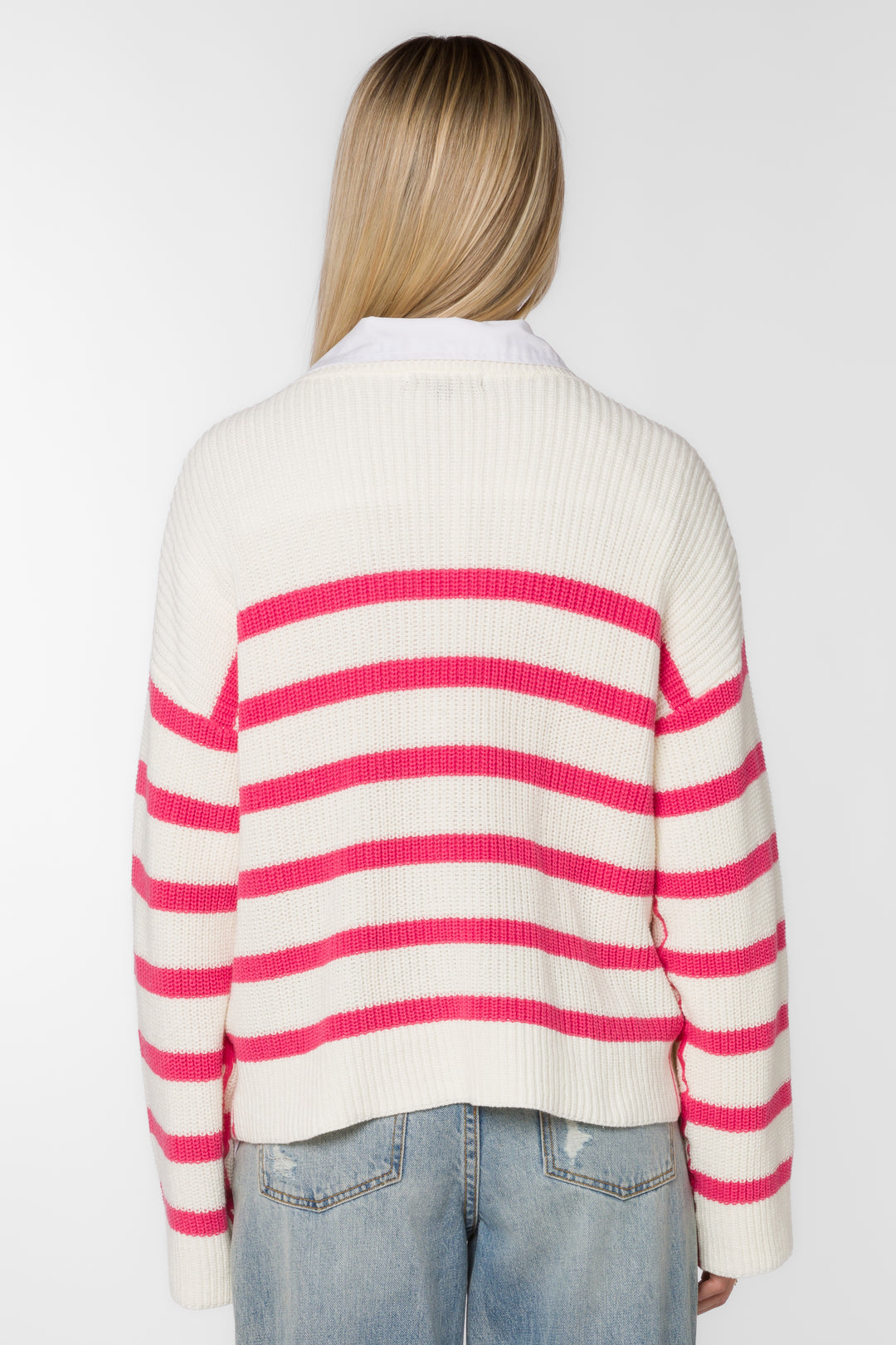 Bridgette Pink Stripe Sweater - Sweaters - Velvet Heart Clothing