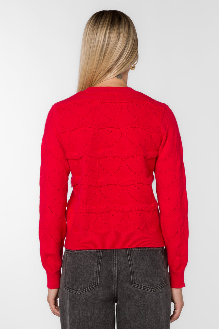 Brinley Red Ribbon Sweater - Sweaters - Velvet Heart Clothing