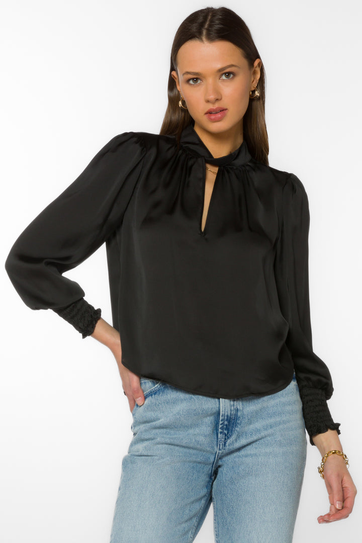 Camryn Black Blouse - Tops - Velvet Heart Clothing