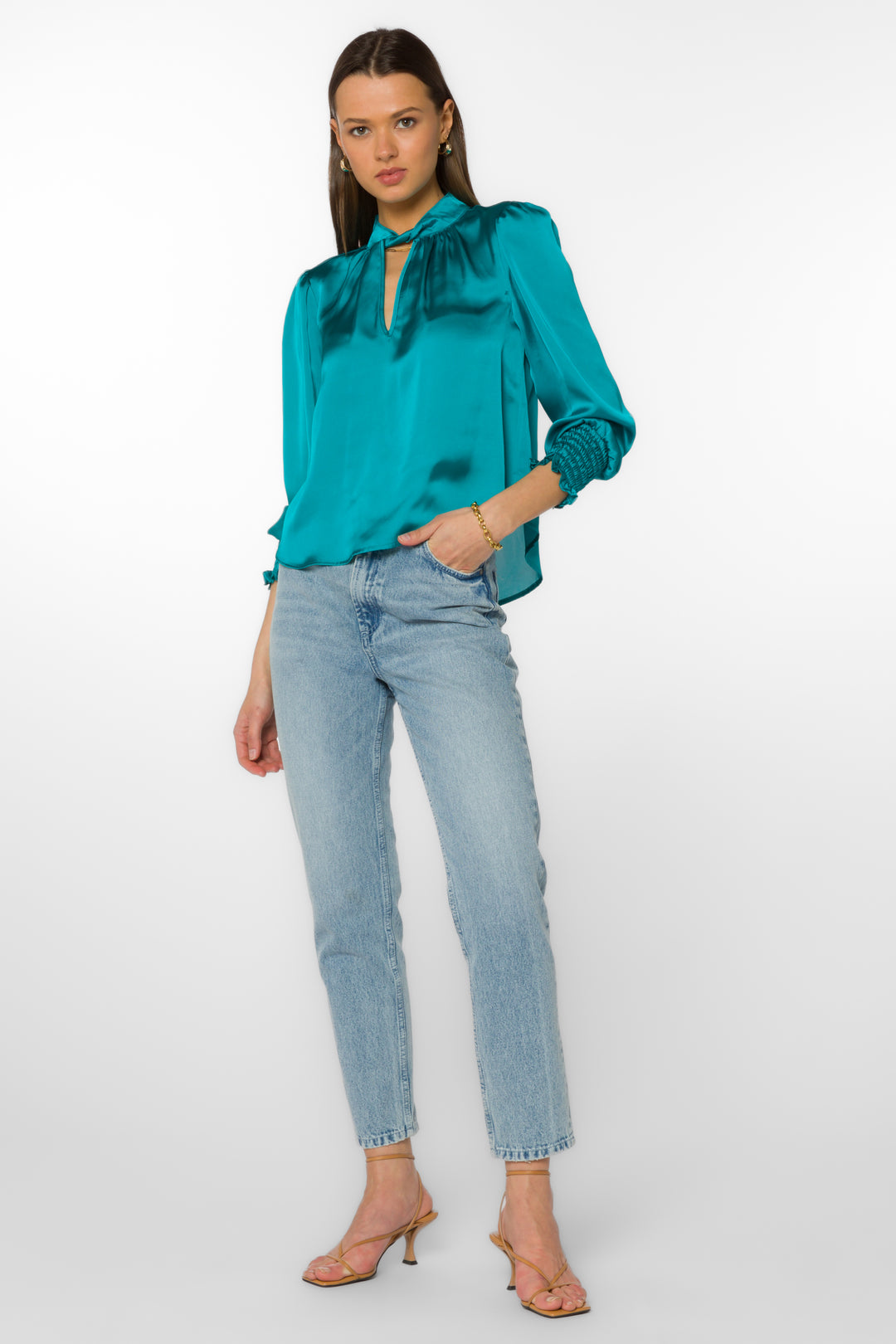 Camryn Peacock Blouse - Tops - Velvet Heart Clothing