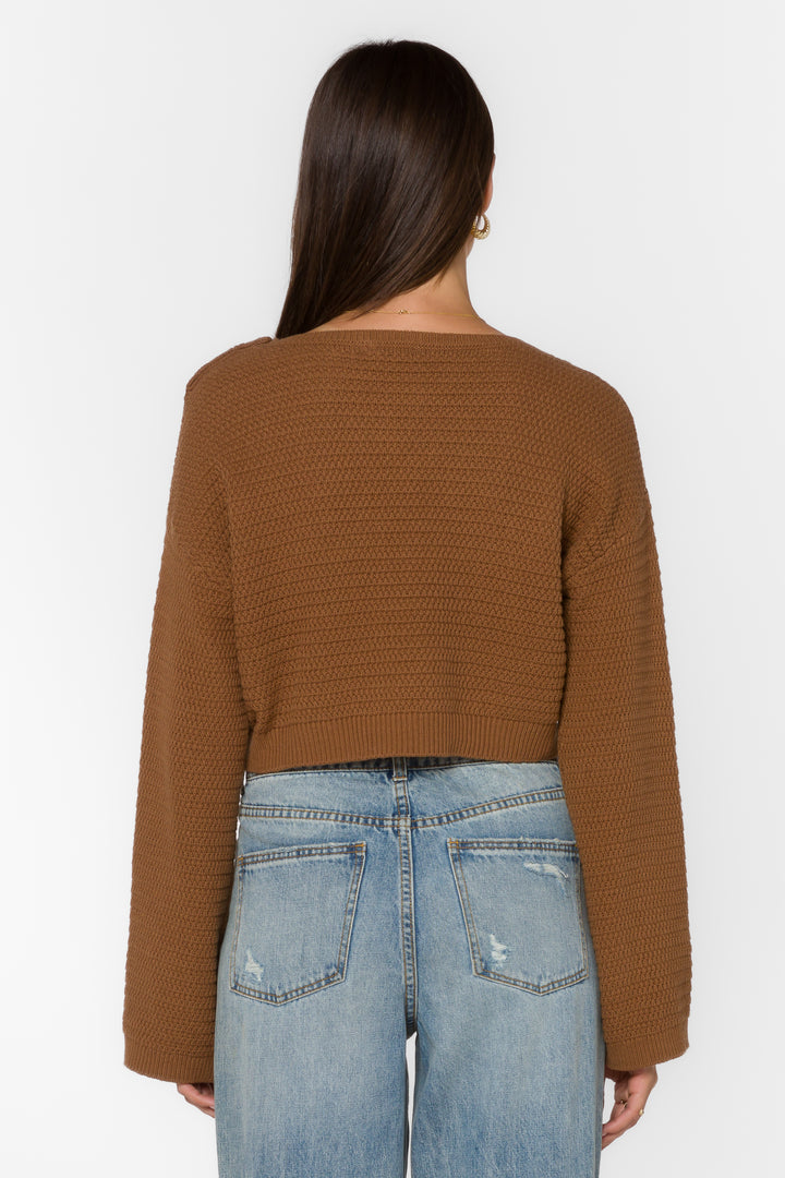 Carla Rusty Brown Sweater - Sweaters - Velvet Heart Clothing