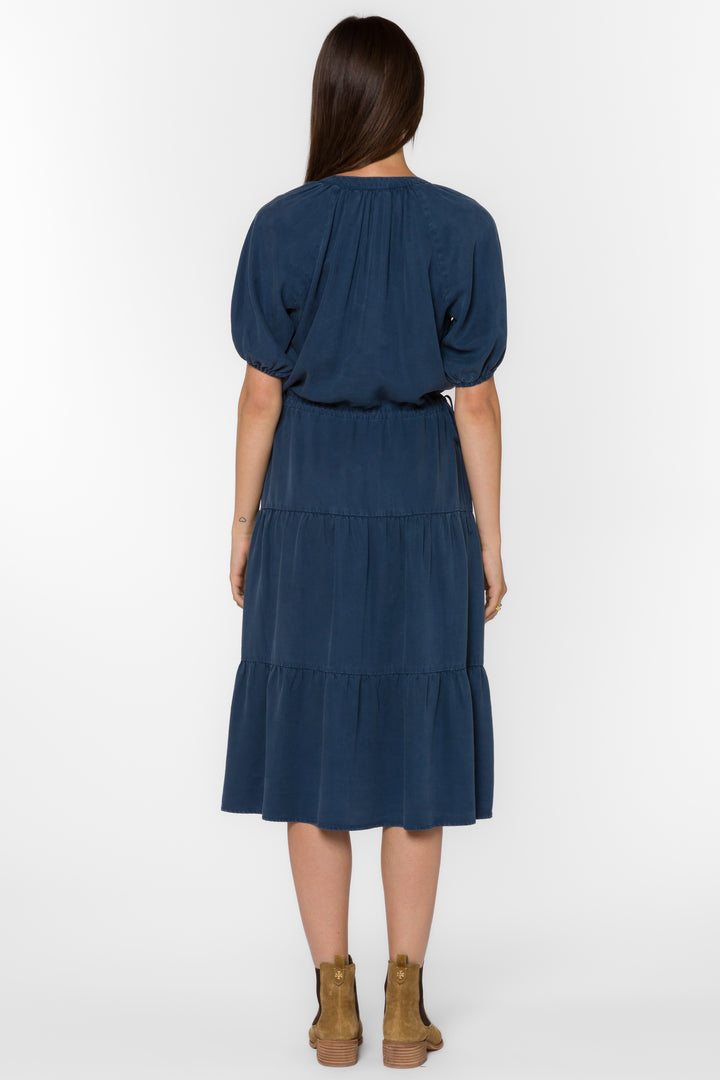 Cassie French Navy Dress - Dresses - Velvet Heart Clothing