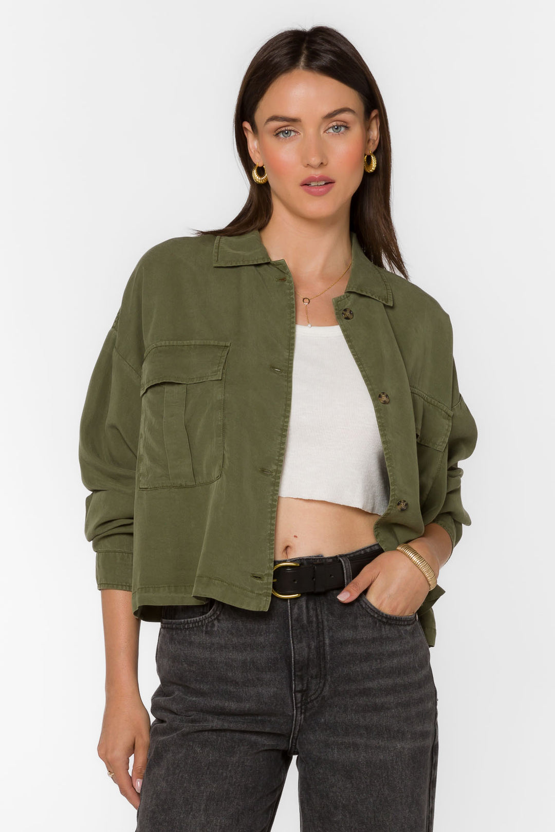 Charlynn Fern Green Jacket - Jackets & Outerwear - Velvet Heart Clothing