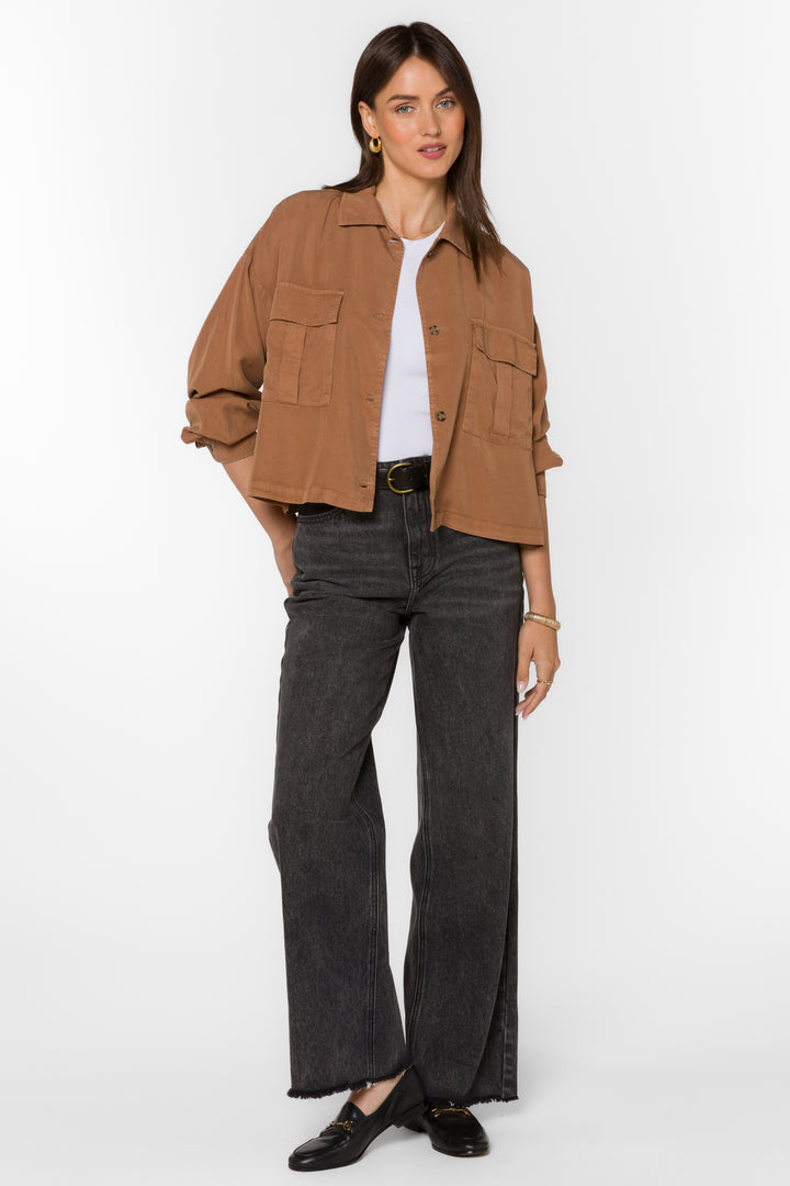 Charlynn Rustic Brown Jacket - Jackets & Outerwear - Velvet Heart Clothing