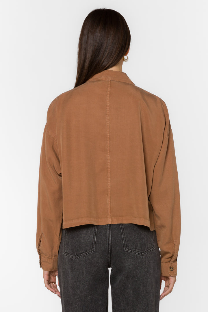 Charlynn Rustic Brown Jacket - Jackets & Outerwear - Velvet Heart Clothing