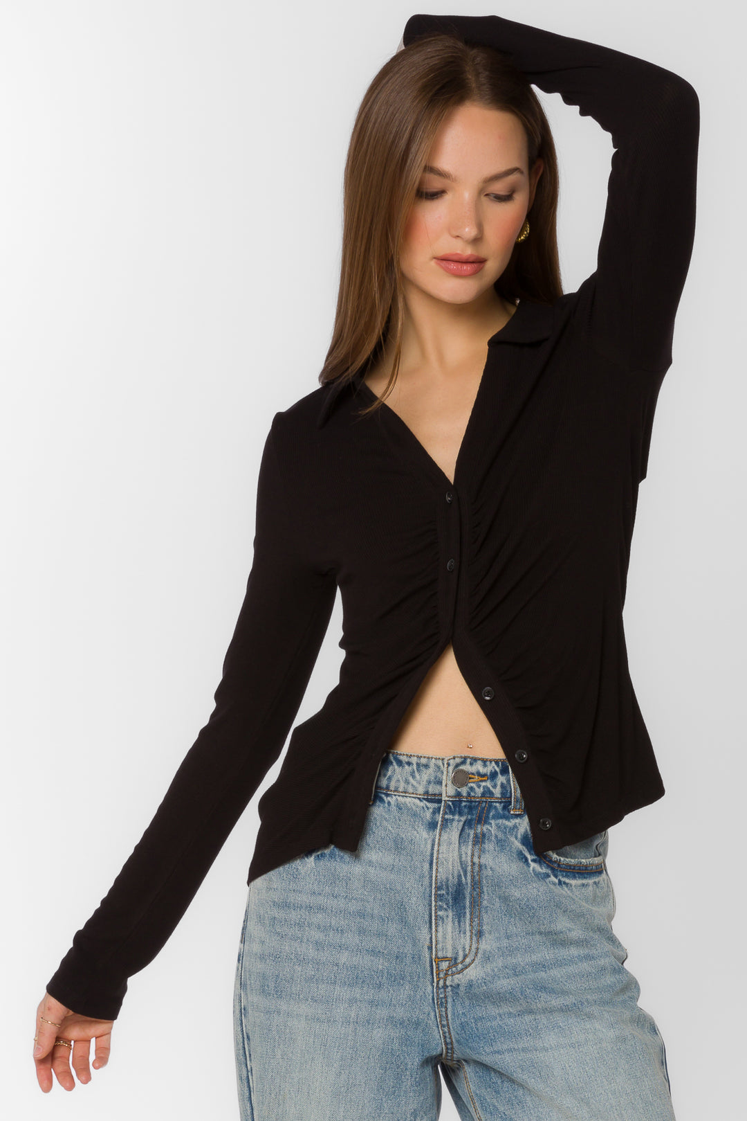 Cielo Black Top - Tops - Velvet Heart Clothing