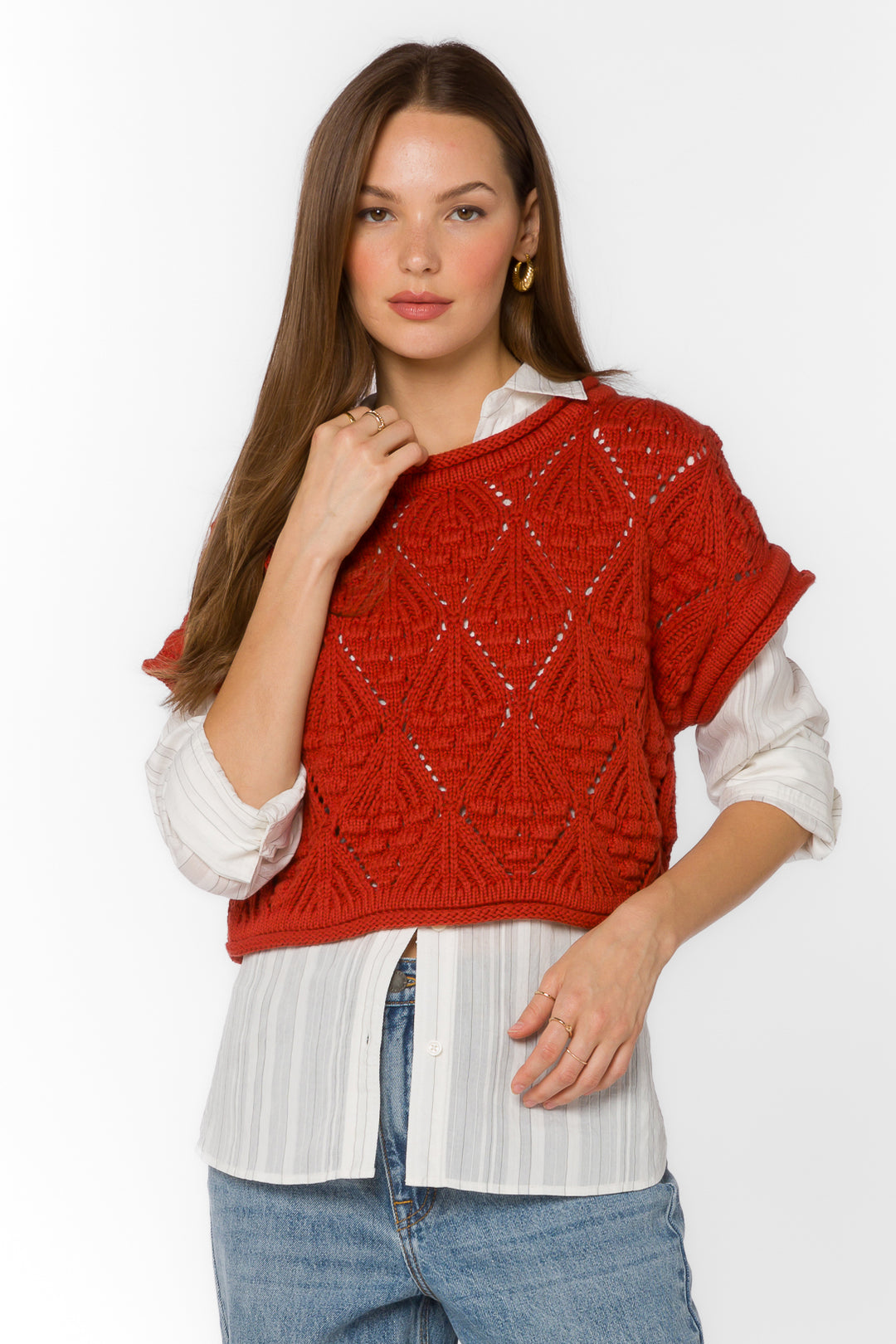 Darlita Copper Sweater - Tops - Velvet Heart Clothing