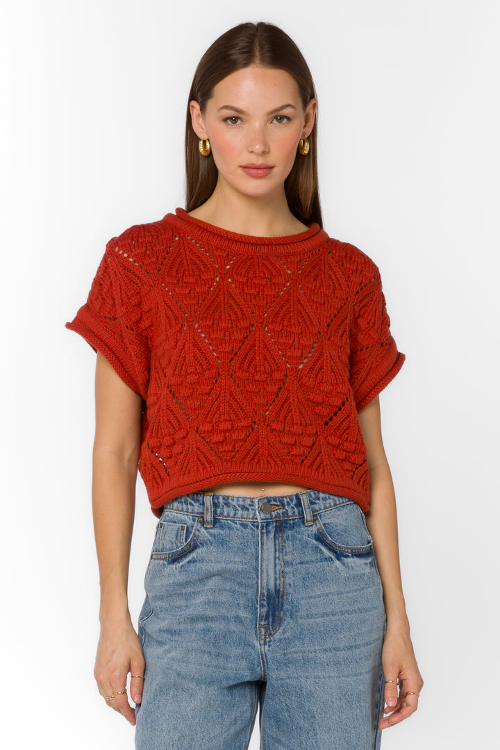 Darlita Copper Sweater - Tops - Velvet Heart Clothing