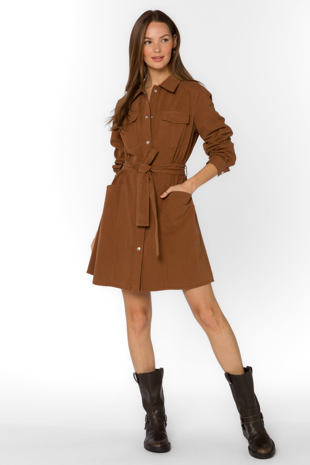 Deena Java Brown Dress - Dresses - Velvet Heart Clothing