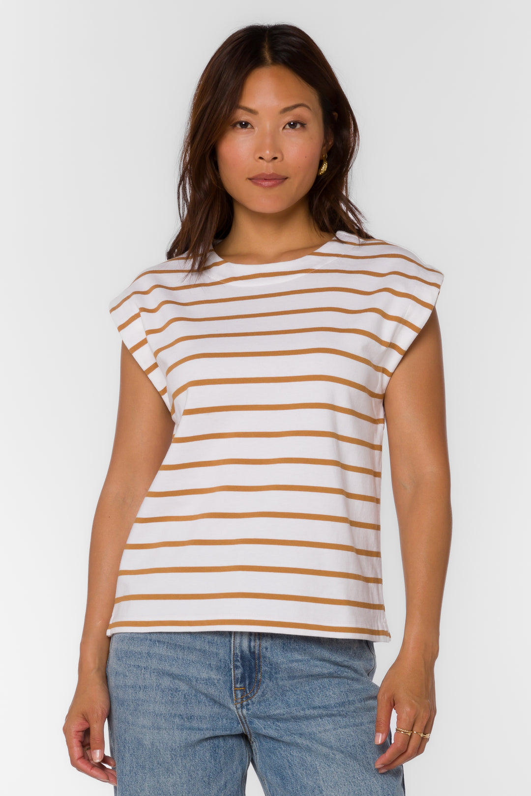 Derrick Burlap Striped Tee