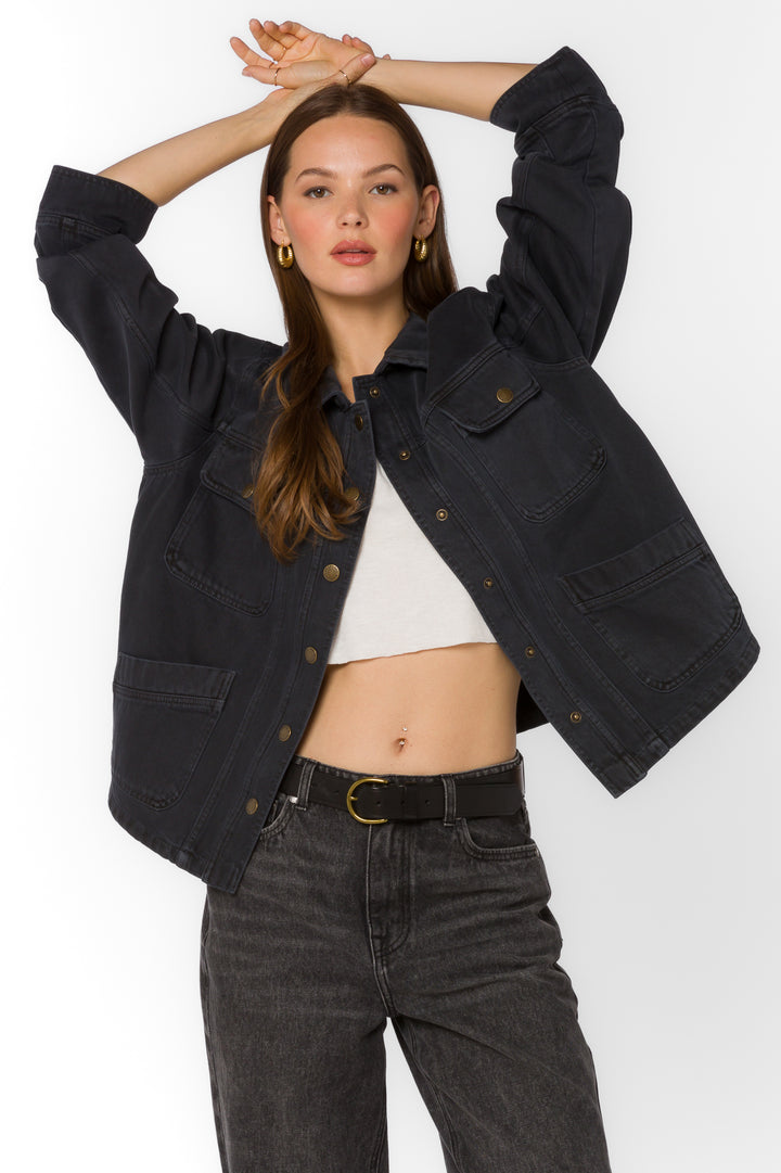 Dominic Black Denim Jacket - Jackets & Outerwear - Velvet Heart Clothing