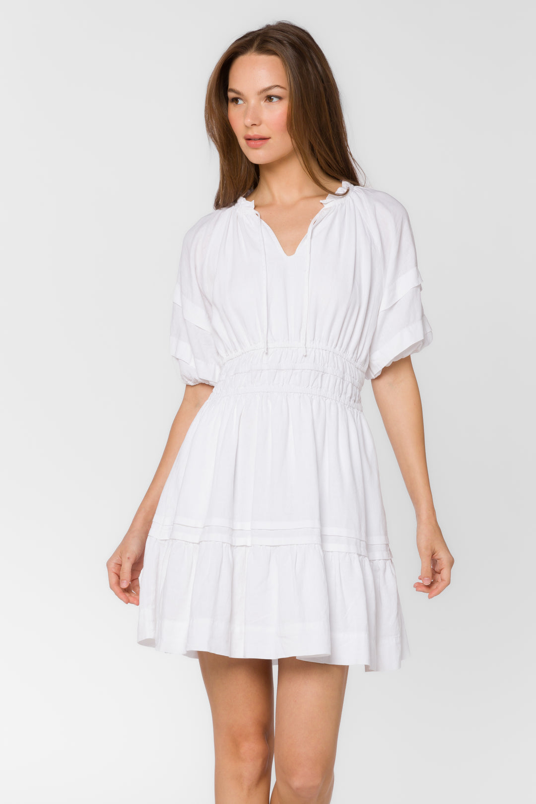 Donna Optic White Dress - Dresses - Velvet Heart Clothing