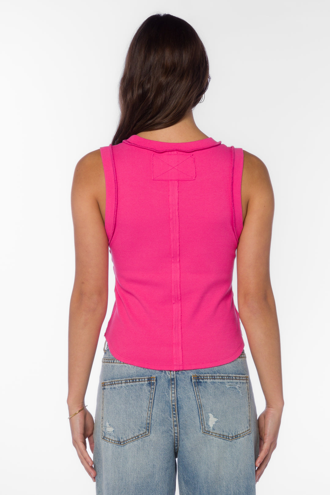 Douglas Hot Pink Tank - Tops - Velvet Heart Clothing