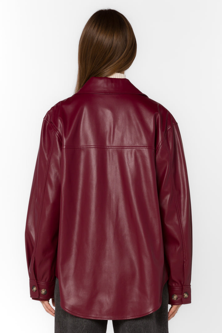 Eleanor Red Sangria Jacket - Jackets & Outerwear - Velvet Heart Clothing