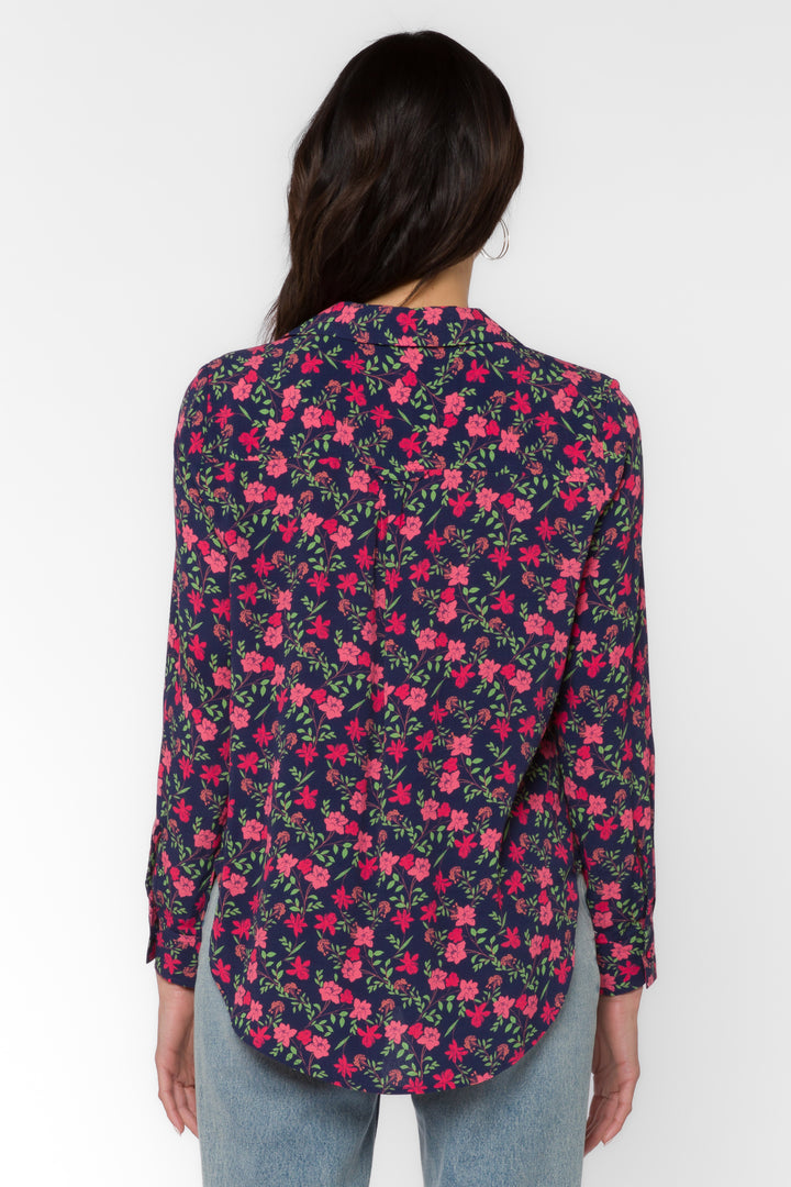 Eleni Ditsy Floral Shirt - Tops - Velvet Heart Clothing