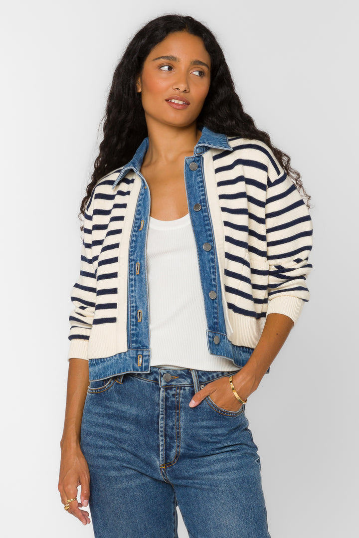 Francis Ivory Blue Jacket