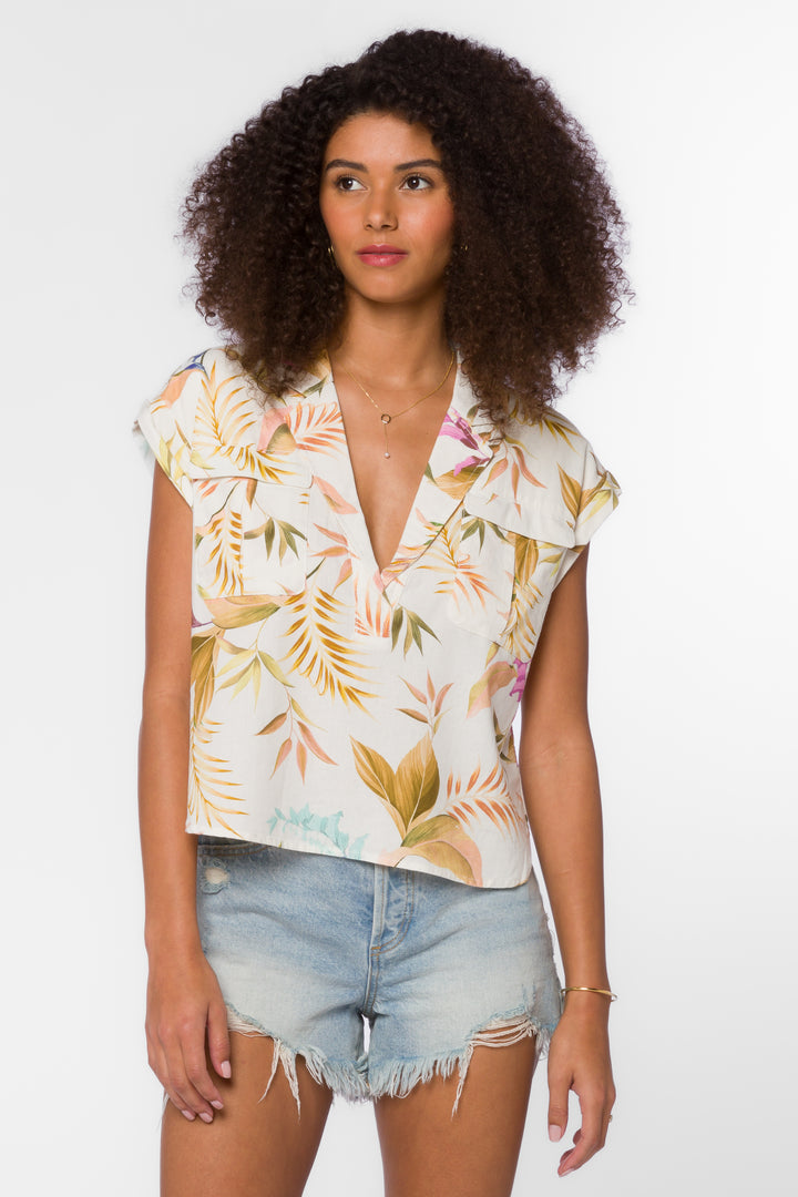 Gavin Vintage Tropical Top - Tops - Velvet Heart Clothing