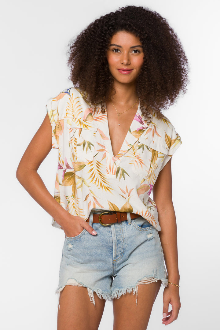 Gavin Vintage Tropical Top - Tops - Velvet Heart Clothing