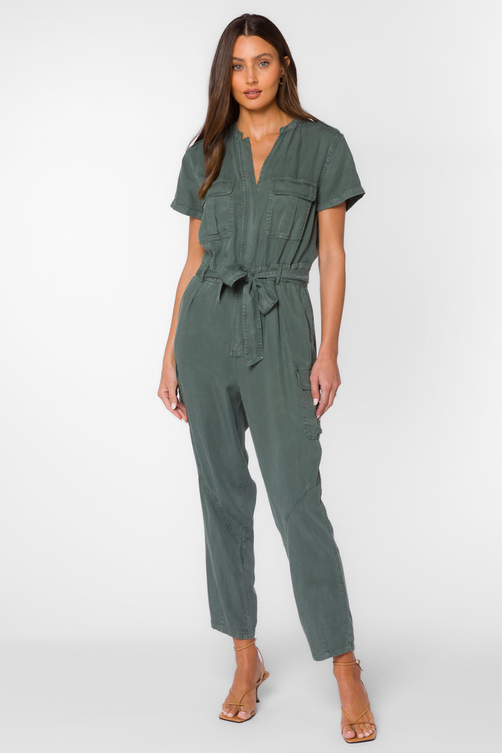 Greyson Sage Leaf Jumpsuit - Jumpsuits & Rompers - Velvet Heart Clothing