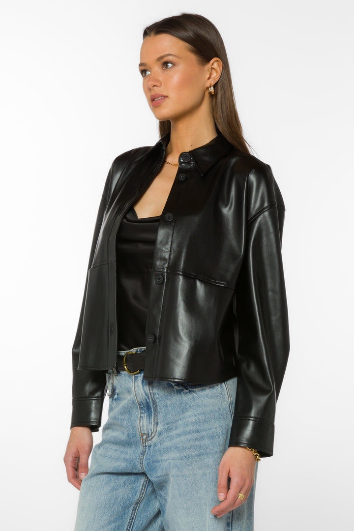 Halo Black Leather Jacket - Jackets & Outerwear - Velvet Heart Clothing