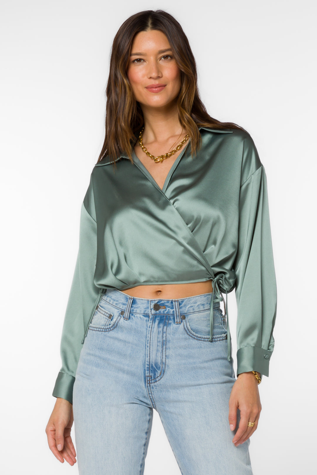 Jaden Basil Blouse - Tops - Velvet Heart Clothing