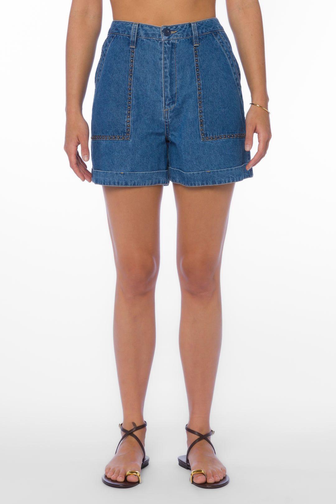 Jenner Blue Shorts - Bottoms - Velvet Heart Clothing