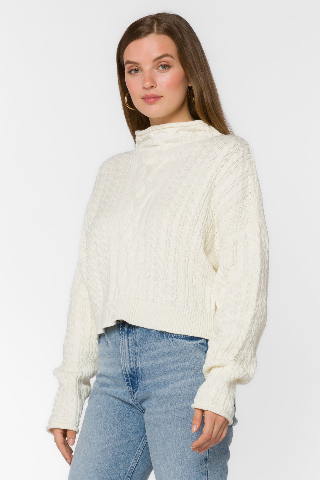 Jennevie White Sweater - Sweaters - Velvet Heart Clothing