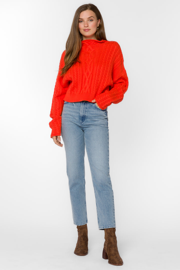 Jennevie Orange Sweater - Sweaters - Velvet Heart Clothing