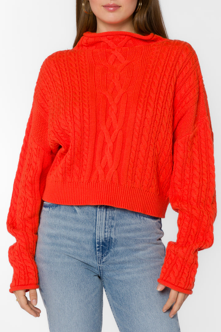 Jennevie Orange Sweater - Sweaters - Velvet Heart Clothing