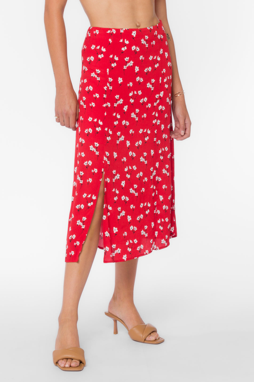 Jody Red Poppy Skirt - Bottoms - Velvet Heart Clothing