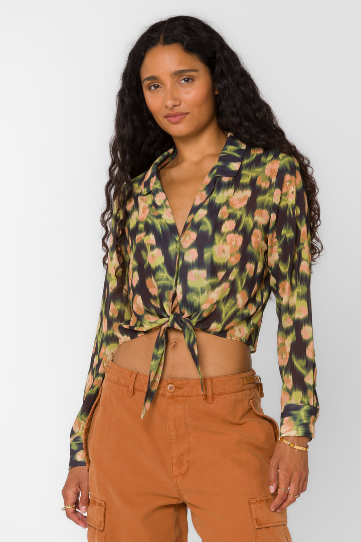 Joyce Blurred Floral Blouse - Tops - Velvet Heart Clothing