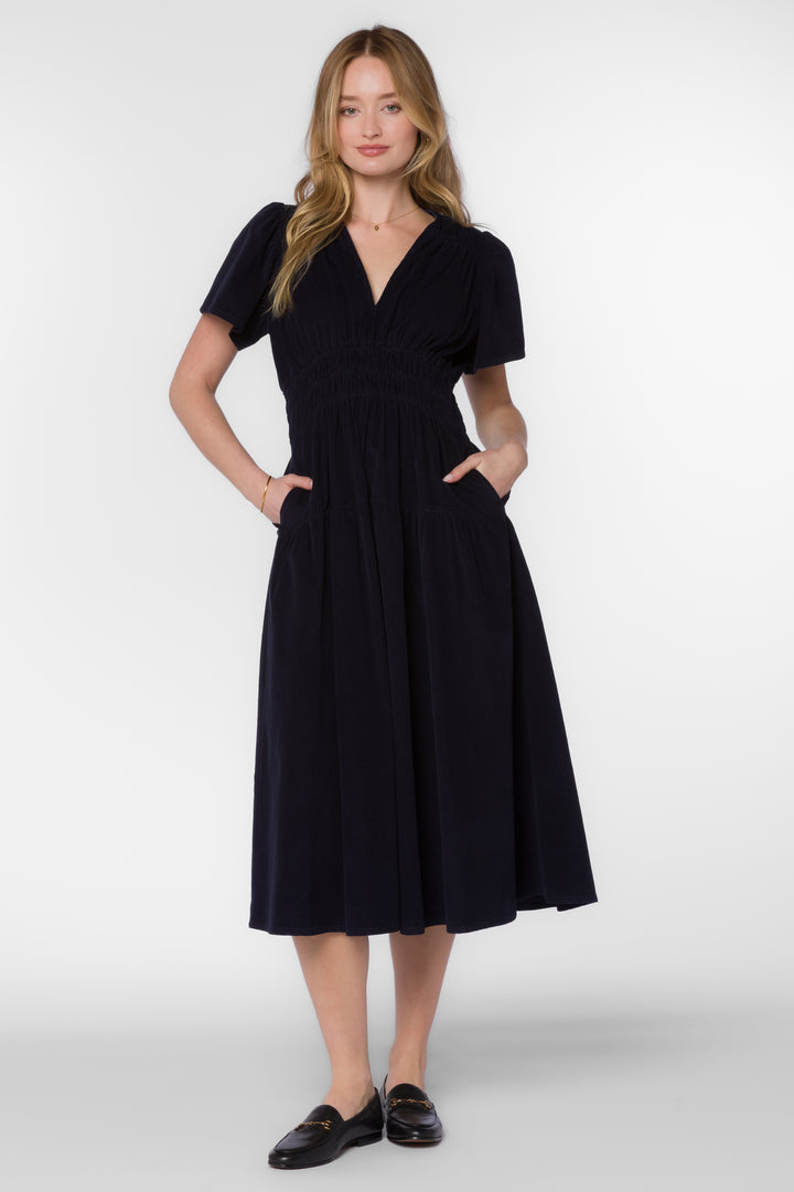 Julissa Dark Navy Dress - Dresses - Velvet Heart Clothing