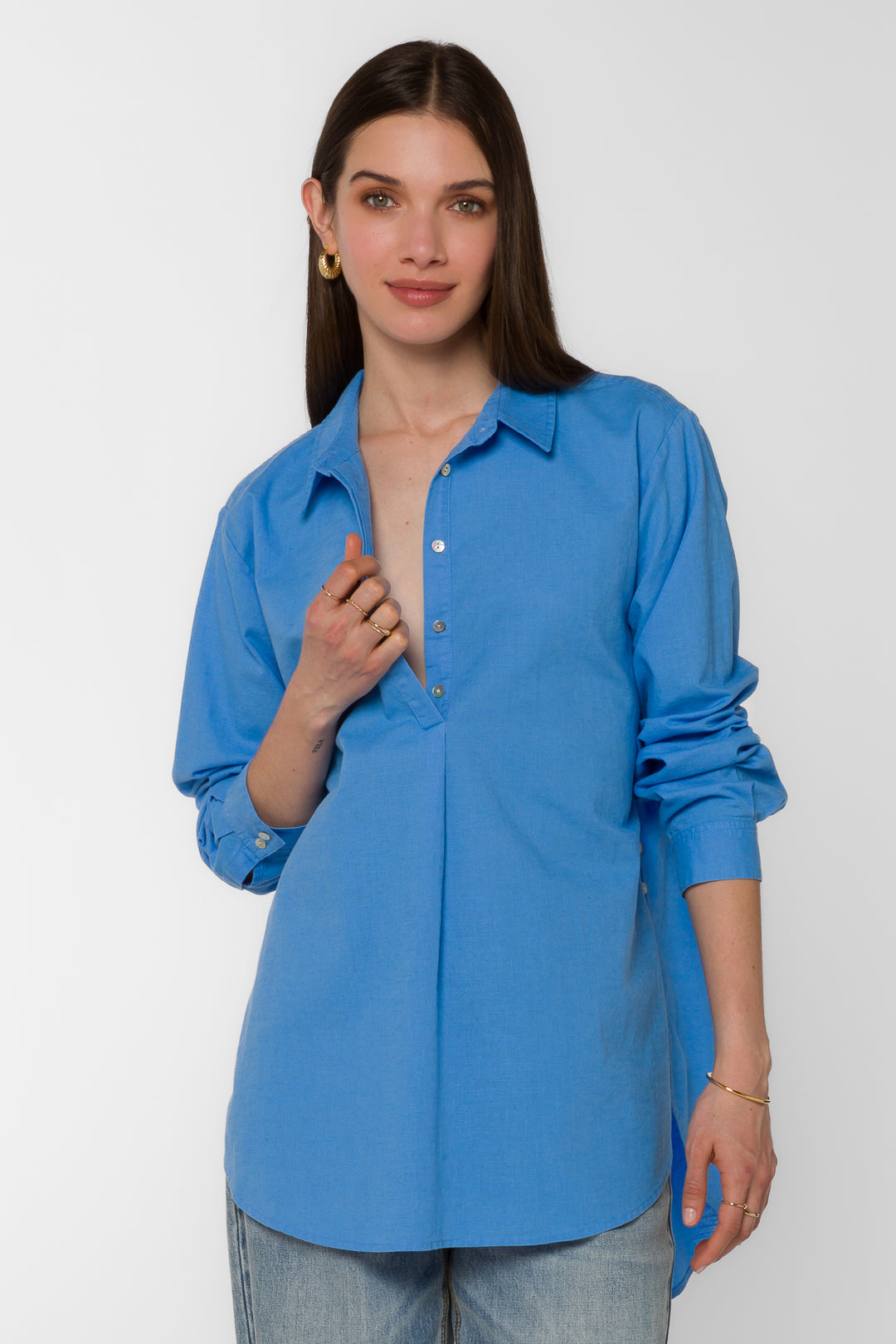 June Periwinkle Shirt - Tops - Velvet Heart Clothing