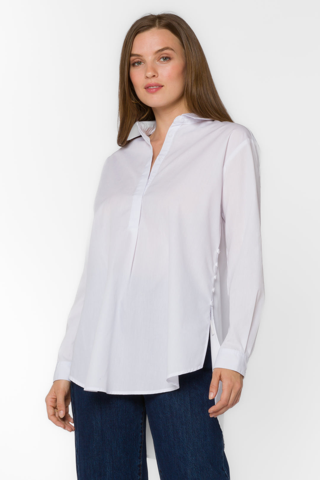 June White Shirt - Tops - Velvet Heart Clothing