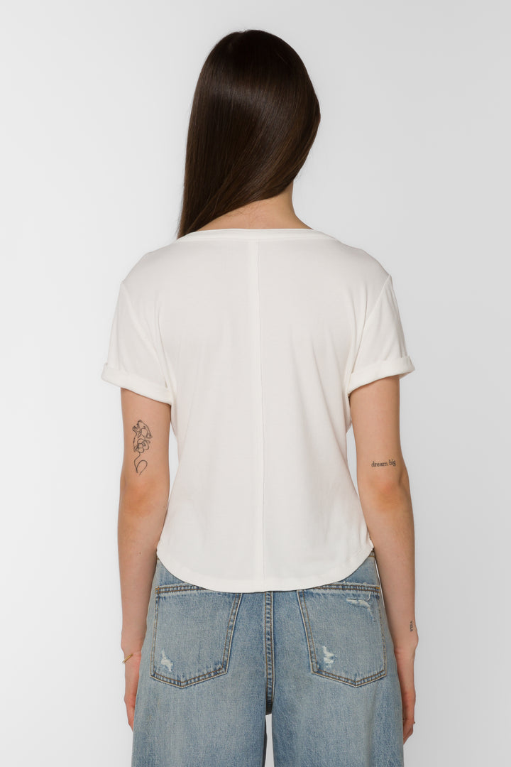 Junie Optic White Tee - Tops - Velvet Heart Clothing