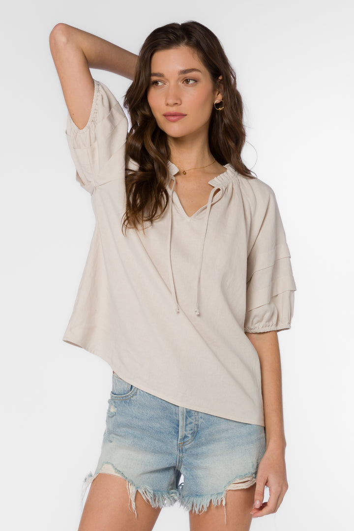 Kenna Wheat Blouse - Tops - Velvet Heart Clothing