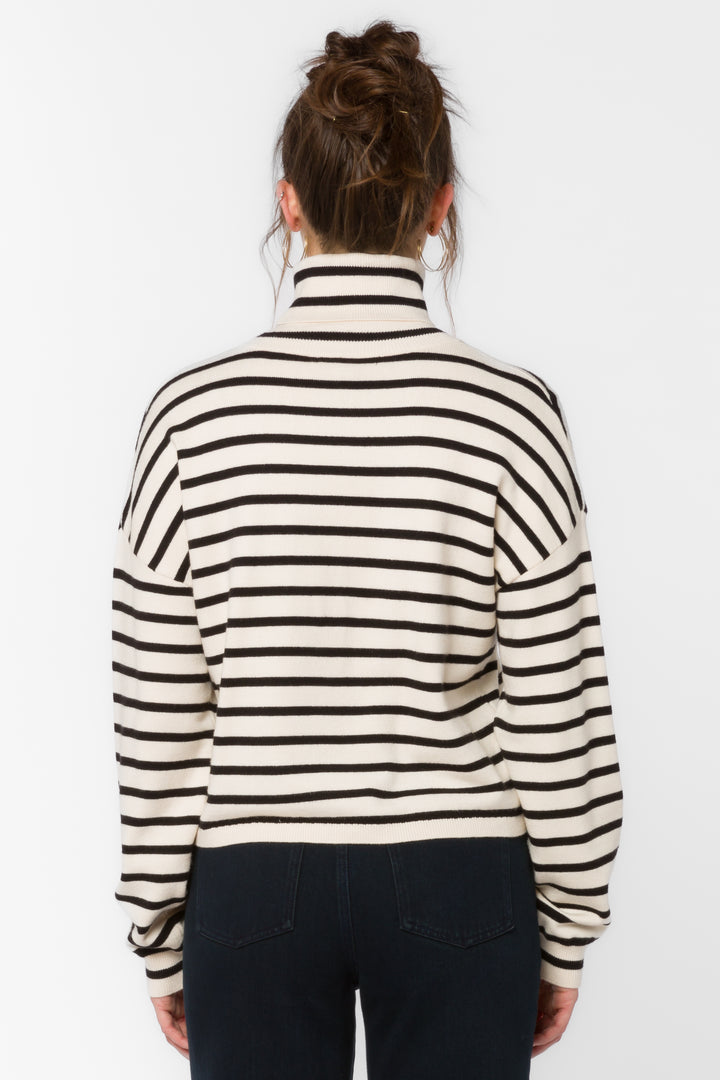 Kipp Black Off White Stripe Sweater - Sweaters - Velvet Heart Clothing