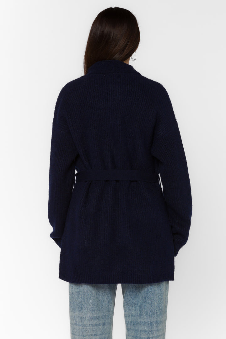 Landon Navy Sweater - Sweaters - Velvet Heart Clothing